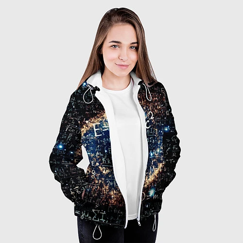 Женская куртка Формула Вселенной / 3D-Белый – фото 3