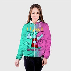 Куртка с капюшоном женская AMONG US, цвет: 3D-белый — фото 2