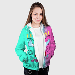 Куртка с капюшоном женская AMONG US, цвет: 3D-белый — фото 2