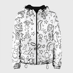 Куртка с капюшоном женская DIE ANTWOORD, цвет: 3D-черный