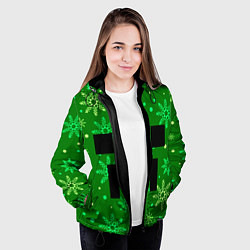 Куртка с капюшоном женская ЗИМНИЙ MINECRAFT, цвет: 3D-черный — фото 2