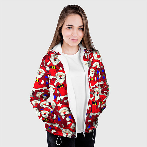 Женская куртка Дед Санта / 3D-Белый – фото 3