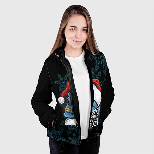 Женская куртка Bad Santa Claus / 3D-Черный – фото 3