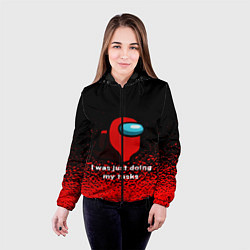 Куртка с капюшоном женская Among us, цвет: 3D-черный — фото 2