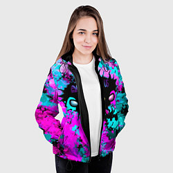 Куртка с капюшоном женская Among Us, цвет: 3D-черный — фото 2