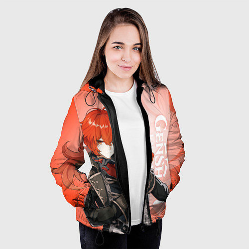 Женская куртка GENSHIN IMPACT, ДИЛЮК / 3D-Черный – фото 3
