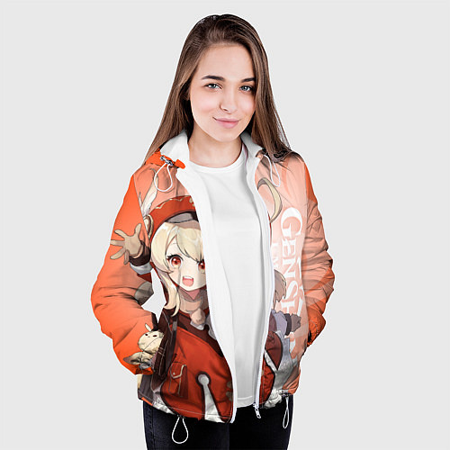 Женская куртка GENSHIN IMPACT, КЛИ / 3D-Белый – фото 3