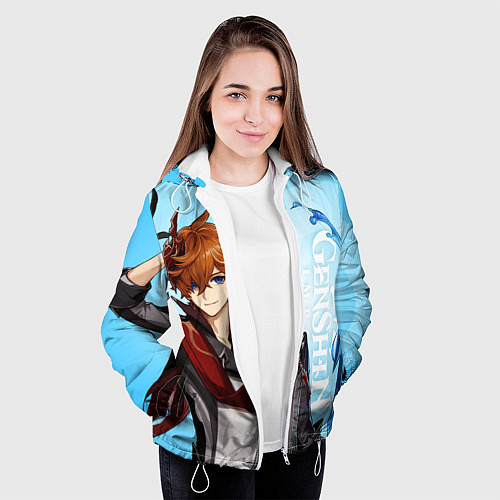 Женская куртка GENSHIN IMPACT, ТАРТАЛЬЯ / 3D-Белый – фото 3