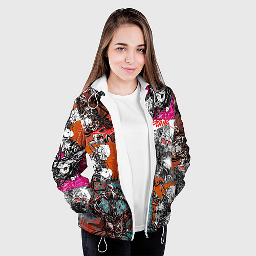 Женская куртка Cyberpunk 2077 / 3D-Белый – фото 3