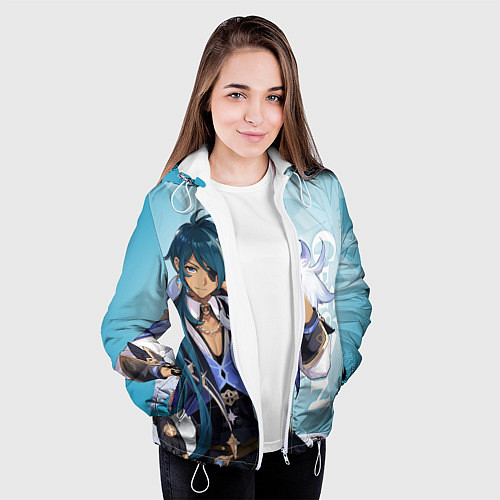 Женская куртка GENSHIN IMPACT, КЭЙА / 3D-Белый – фото 3