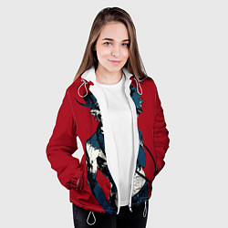 Куртка с капюшоном женская Даби Моя геройская академия, цвет: 3D-белый — фото 2