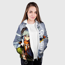 Куртка с капюшоном женская GENSHIN IMPACT, РЭЙЗОР, цвет: 3D-белый — фото 2
