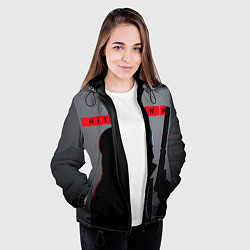 Куртка с капюшоном женская Hitman III, цвет: 3D-черный — фото 2