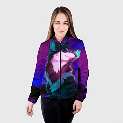 Куртка с капюшоном женская Сказочный волк, цвет: 3D-черный — фото 2