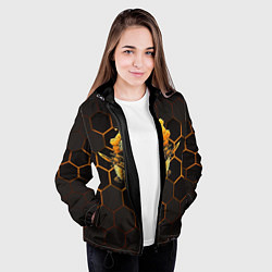 Куртка с капюшоном женская Gears tactics, цвет: 3D-черный — фото 2