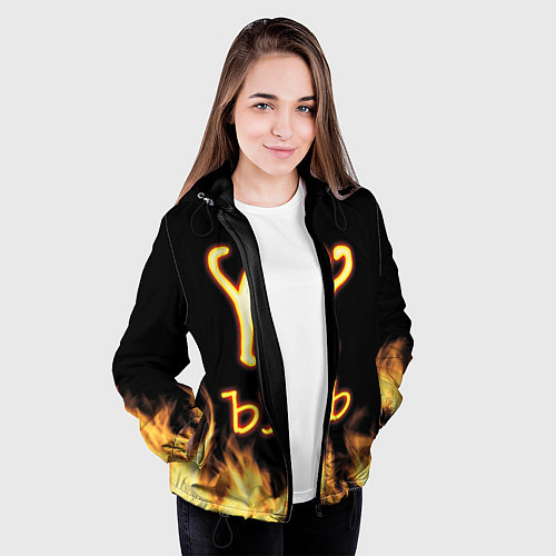 Женская куртка Огненное ЪУЪ / 3D-Черный – фото 3