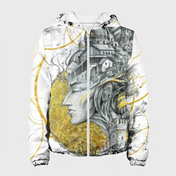 Куртка с капюшоном женская Мечты города, цвет: 3D-белый