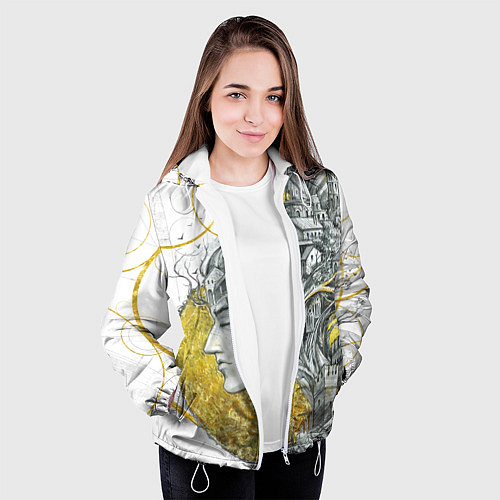Женская куртка Мечты города / 3D-Белый – фото 3