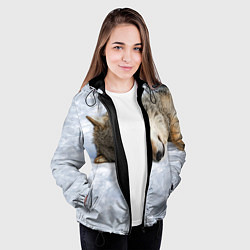 Куртка с капюшоном женская Спящий Волк, цвет: 3D-черный — фото 2