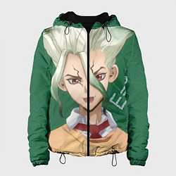 Куртка с капюшоном женская Доктор Стоун, цвет: 3D-черный