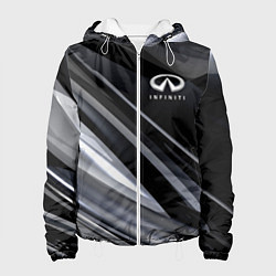 Куртка с капюшоном женская Infiniti, цвет: 3D-белый