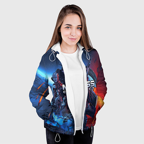 Женская куртка Mass EFFECT Legendary ed / 3D-Белый – фото 3
