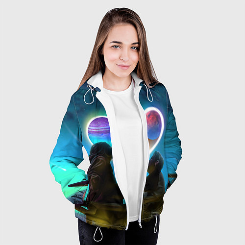 Женская куртка Ваня Дмитриенко Венера-Юпитер / 3D-Белый – фото 3