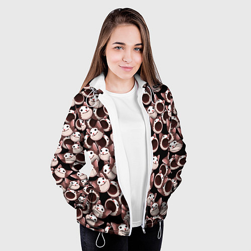 Женская куртка Popping cats / 3D-Белый – фото 3