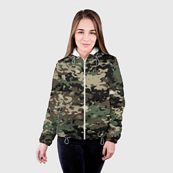 Куртка с капюшоном женская Камуфляж Land Rover, цвет: 3D-белый — фото 2