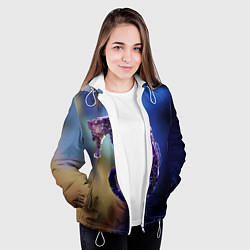 Куртка с капюшоном женская Морской конёк, цвет: 3D-белый — фото 2