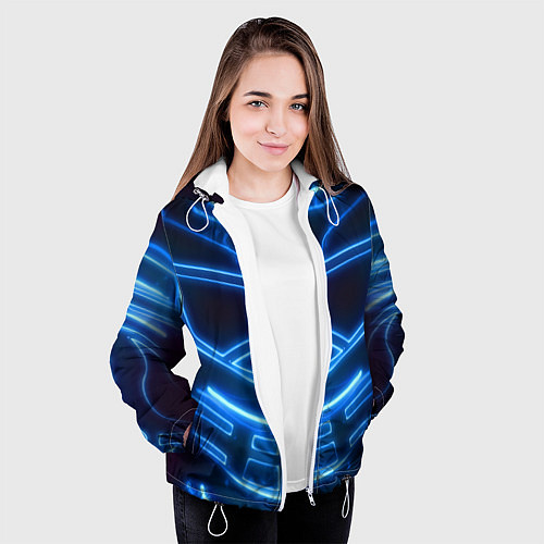 Женская куртка Неоновая броня Neon Armor / 3D-Белый – фото 3