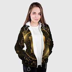 Куртка с капюшоном женская ЗОЛОТОЙ БИТКОИН, цвет: 3D-белый — фото 2
