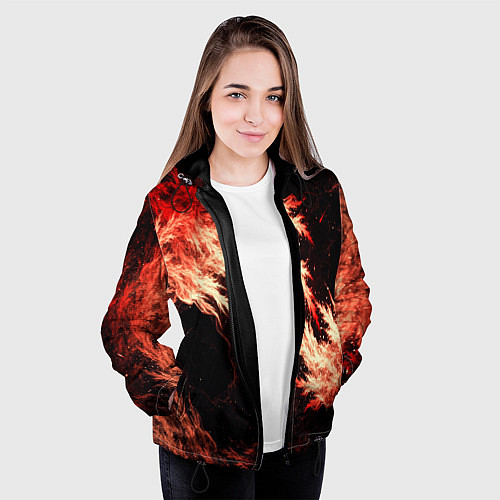 Женская куртка Битва огней / 3D-Черный – фото 3