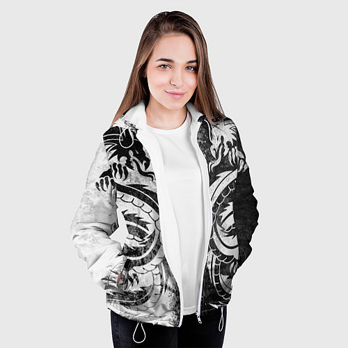 Женская куртка ДРАКОНЫ DRAGONS / 3D-Белый – фото 3