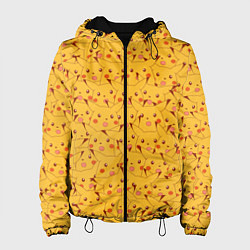 Куртка с капюшоном женская Пикачу, цвет: 3D-черный