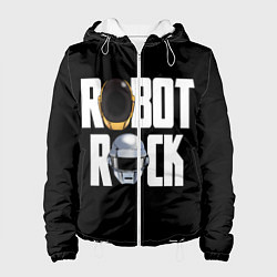 Куртка с капюшоном женская Robot Rock, цвет: 3D-белый