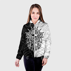 Куртка с капюшоном женская HOLLOW KNIGHT ХОЛЛОУ НАЙТ, цвет: 3D-белый — фото 2