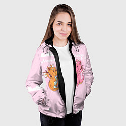 Куртка с капюшоном женская Мать драконов, цвет: 3D-черный — фото 2