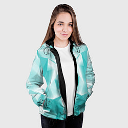 Куртка с капюшоном женская Геометрическая Абстракция, цвет: 3D-черный — фото 2