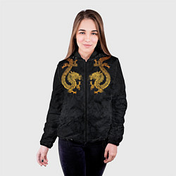 Куртка с капюшоном женская GOLD CHINA DRAGONS, цвет: 3D-черный — фото 2