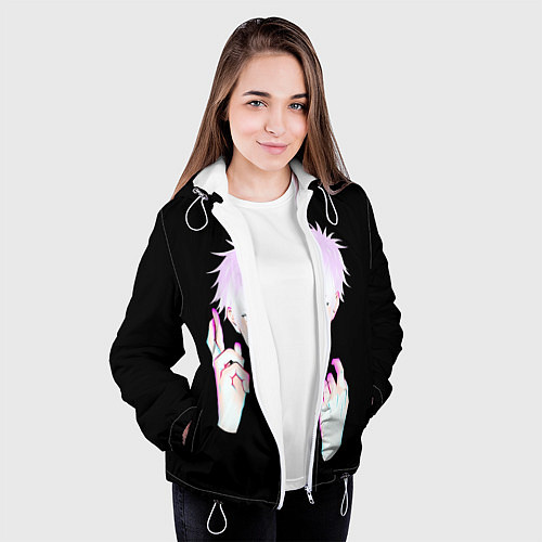 Женская куртка ГОДЖО САТОРУ GOJO SATORU / 3D-Белый – фото 3