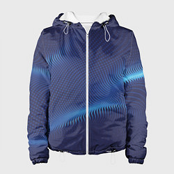 Куртка с капюшоном женская 3D волна, цвет: 3D-белый