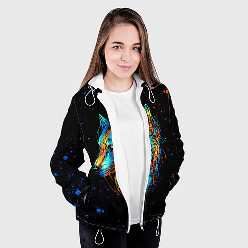 Женская куртка КРАСОЧНЫЙ ВОЛК / 3D-Белый – фото 3