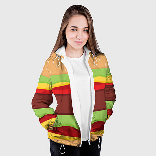 Женская куртка Бургер / 3D-Белый – фото 3