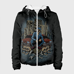 Куртка с капюшоном женская Классика для пацанов, цвет: 3D-белый