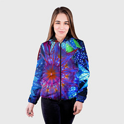 Куртка с капюшоном женская Иллюзия, цвет: 3D-черный — фото 2