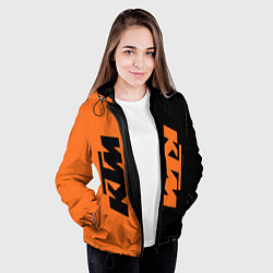 Куртка с капюшоном женская KTM КТМ Z, цвет: 3D-черный — фото 2