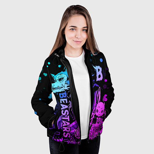 Женская куртка BEASTARS, Легоши и Хару / 3D-Черный – фото 3