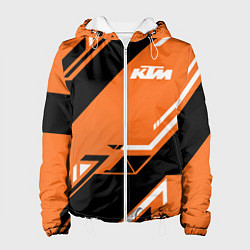 Куртка с капюшоном женская KTM КТМ SPORT, цвет: 3D-белый