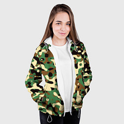 Куртка с капюшоном женская Камуфляж, цвет: 3D-белый — фото 2